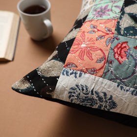 Kutch Tagai Patchwork Cotton Cushion Cover (16 x 16 in) 37
