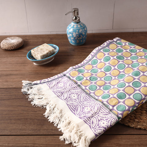 Block Printed Cotton Towel
