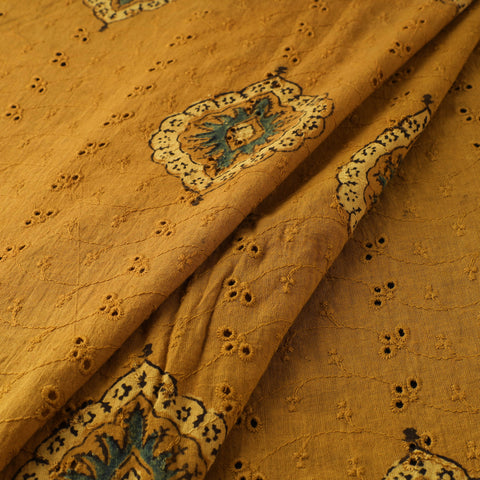 Natural Dyed Ajrakh Hand Block Print Cotton Hakoba Fabric 13
