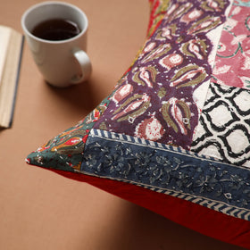 Kutch Tagai Patchwork Cotton Cushion Cover (16 x 16 in) 38