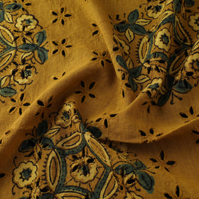 Natural Dyed Ajrakh Hand Block Print Cotton Hakoba Fabric 14