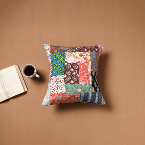 Kutch Tagai Patchwork Cotton Cushion Cover (16 x 16 in) 39