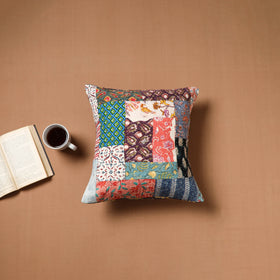 Kutch Tagai Patchwork Cotton Cushion Cover (16 x 16 in) 39
