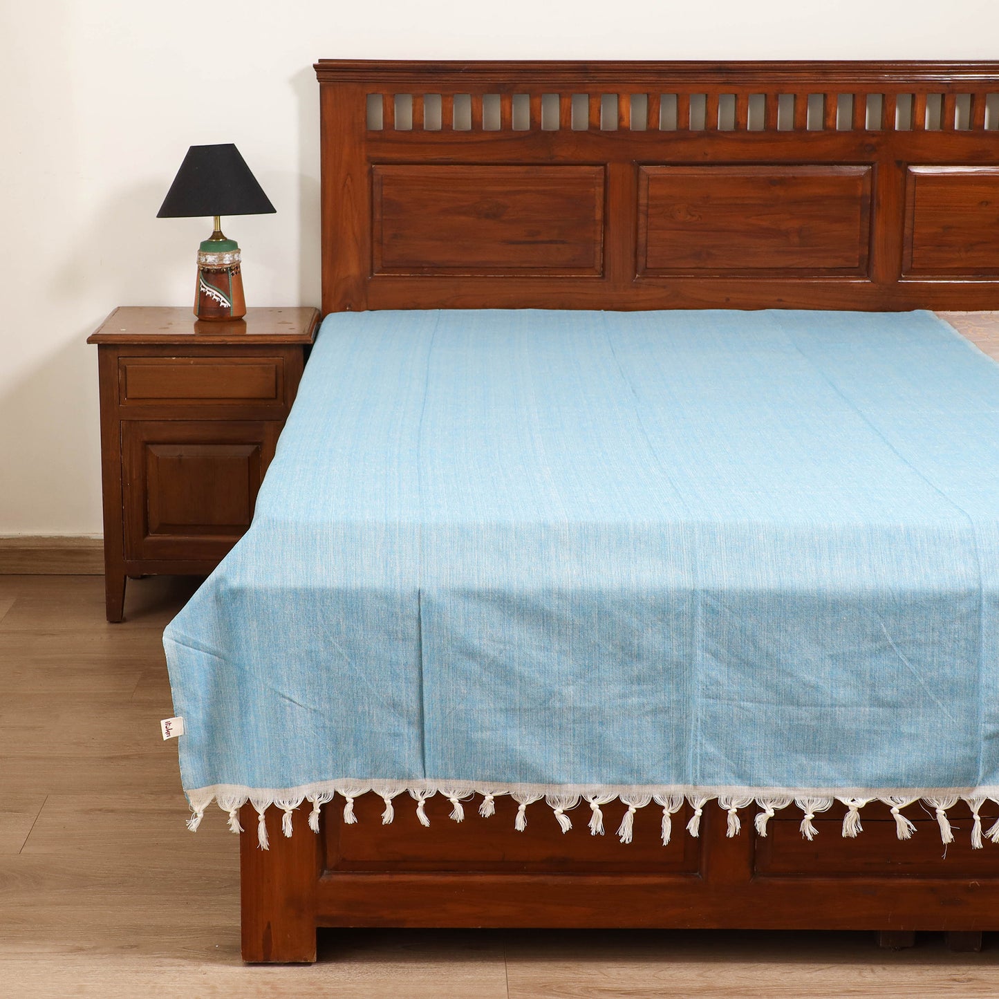 Handloom Cotton Single Bedsheet (90 x 60 in) 194