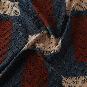 Natural Dyed Ajrakh Hand Block Print Cotton Hakoba Fabric 15