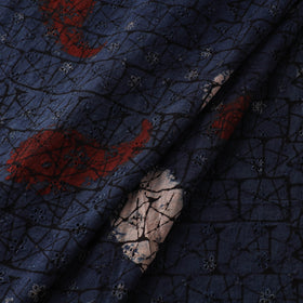 Natural Dyed Ajrakh Hand Block Print Cotton Hakoba Fabric 16