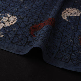 Natural Dyed Ajrakh Hand Block Print Cotton Hakoba Fabric 16
