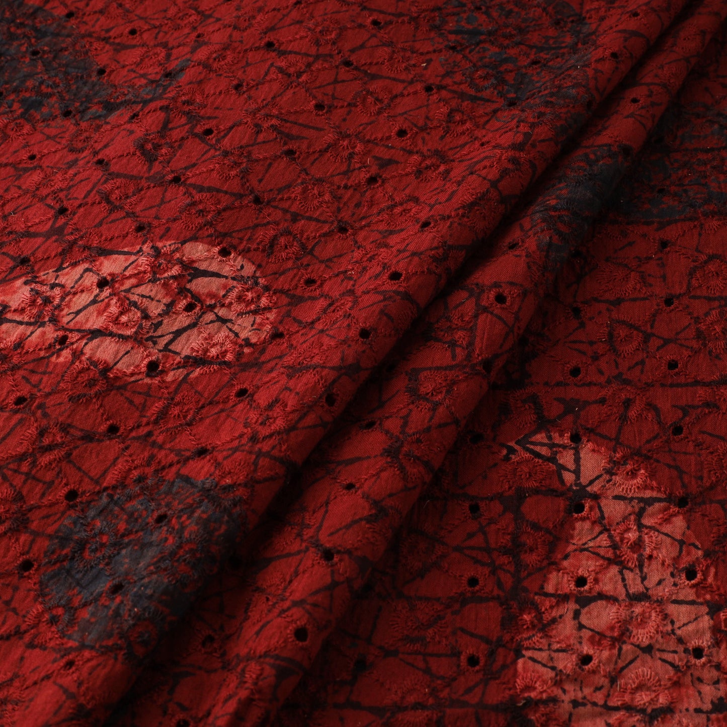 Natural Dyed Ajrakh Hand Block Print Cotton Hakoba Fabric 18