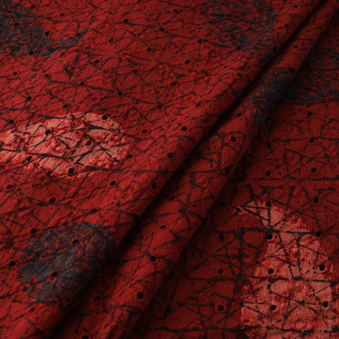 Natural Dyed Ajrakh Hand Block Print Cotton Hakoba Fabric 18