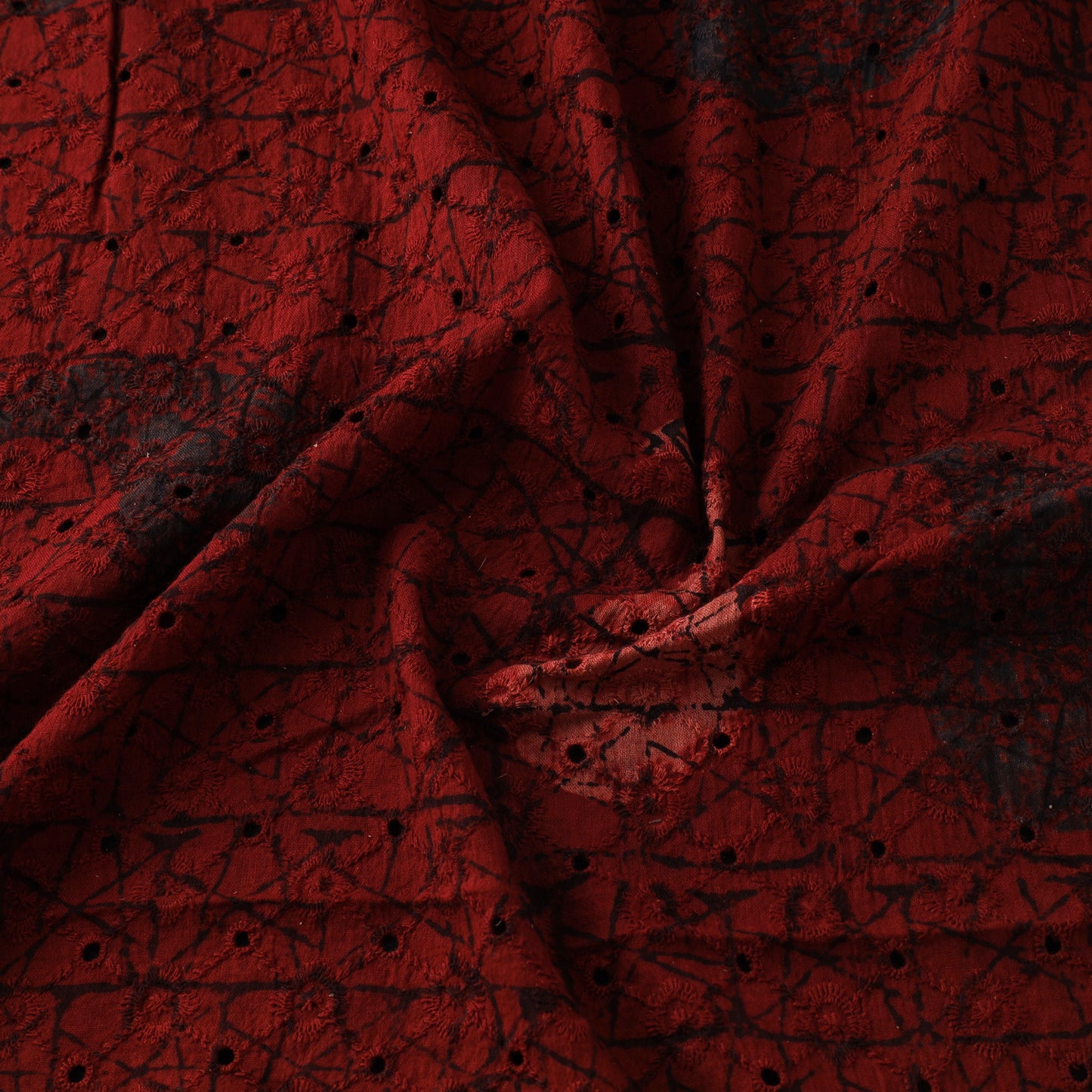 Natural Dyed Ajrakh Hand Block Print Cotton Hakoba Fabric 18