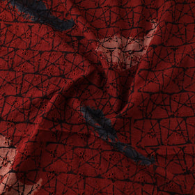 Natural Dyed Ajrakh Hand Block Print Cotton Hakoba Fabric 19