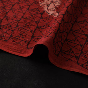 Natural Dyed Ajrakh Hand Block Print Cotton Hakoba Fabric 19