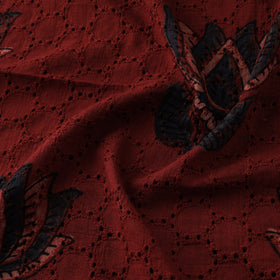 Natural Dyed Ajrakh Hand Block Print Cotton Hakoba Fabric 20