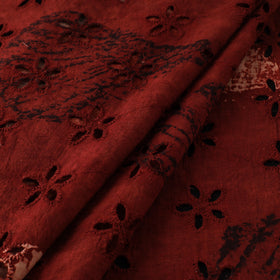 Natural Dyed Ajrakh Hand Block Print Cotton Hakoba Fabric 21