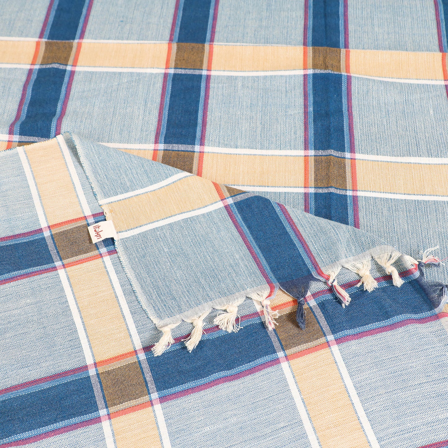Handloom Cotton Single Bedsheet (90 x 60 in) 198
