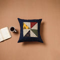 Multicolor - Kutch Tagai Patchwork Ajrakh Cotton Cushion Cover (16 x 16 in) 47