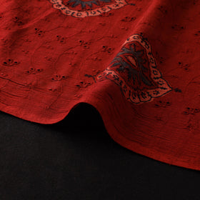 Natural Dyed Ajrakh Hand Block Print Cotton Hakoba Fabric 22