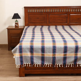 Handloom Cotton Single Bedsheet (90 x 60 in) 200