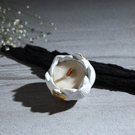 Handcrafted Terracotta Soy Wax Scented Candle Shank and Lotus Set For Gifting 04