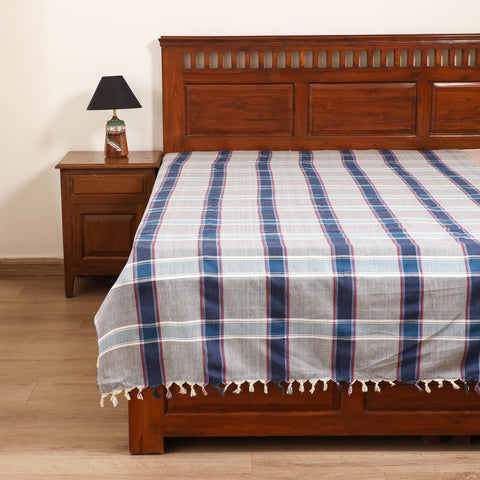 Handloom Cotton Single Bedsheet (90 x 60 in) 201