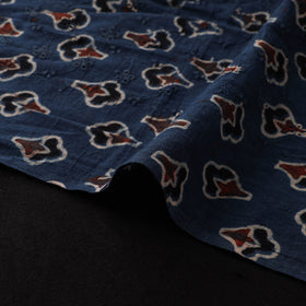 Natural Dyed Ajrakh Hand Block Print Cotton Hakoba Fabric 24