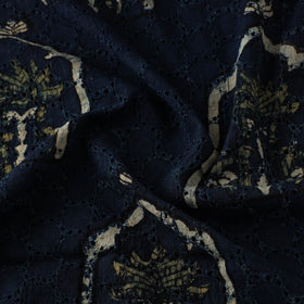 Natural Dyed Ajrakh Hand Block Print Cotton Hakoba Fabric 25