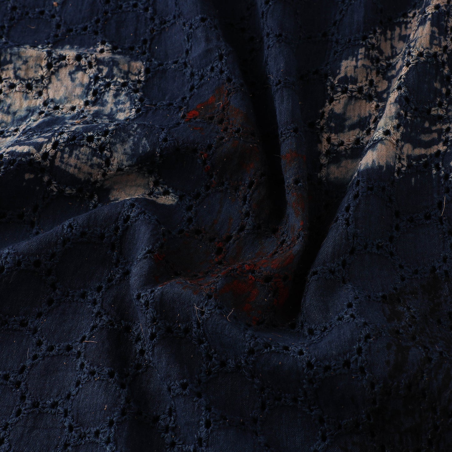 Natural Dyed Ajrakh Hand Block Print Cotton Hakoba Fabric 27