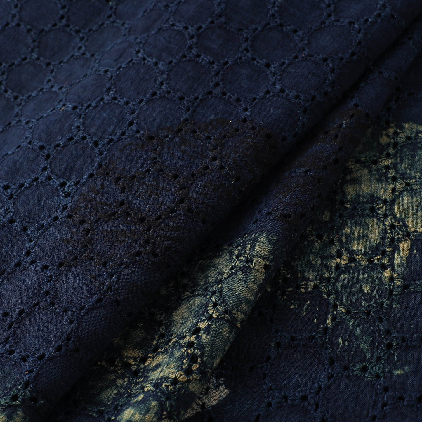 Natural Dyed Ajrakh Hand Block Print Cotton Hakoba Fabric 28
