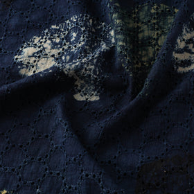 Natural Dyed Ajrakh Hand Block Print Cotton Hakoba Fabric 28