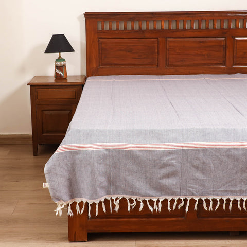 Handloom Cotton Single Bedsheet (90 x 60 in) 204