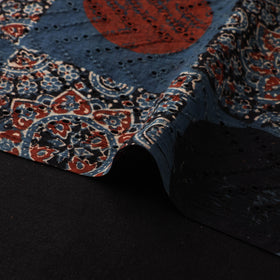 Natural Dyed Ajrakh Hand Block Print Cotton Hakoba Fabric 30