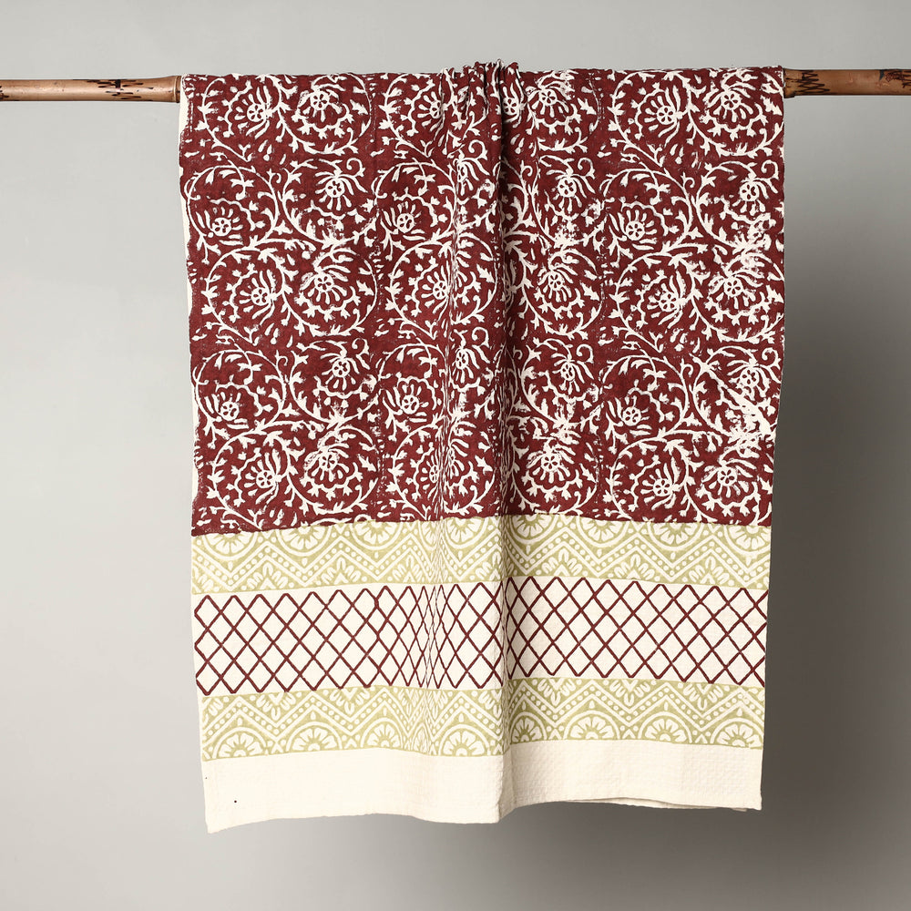 Block Printed Cotton Towel
