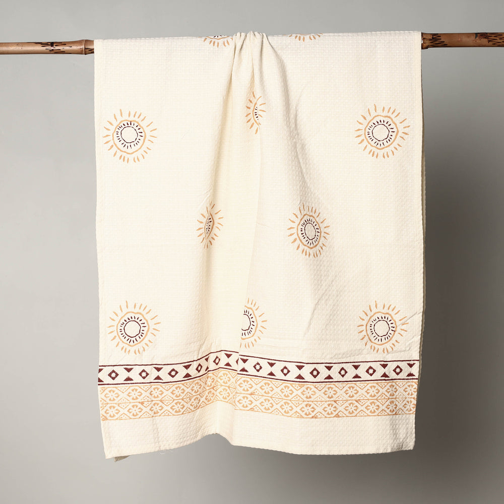 Block Printed Cotton Towel
