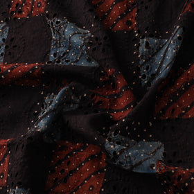 Natural Dyed Ajrakh Hand Block Print Cotton Hakoba Fabric 32