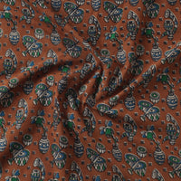 Orange - Kalamkari Printed Cotton Fabric