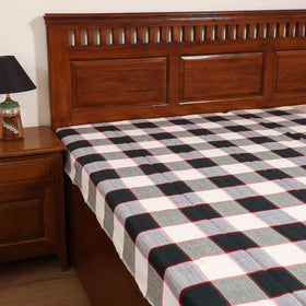 Handloom Cotton Single Bedsheet (90 x 60 in) 205