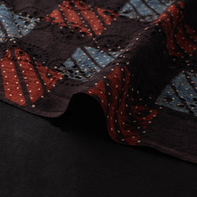 Natural Dyed Ajrakh Hand Block Print Cotton Hakoba Fabric 32
