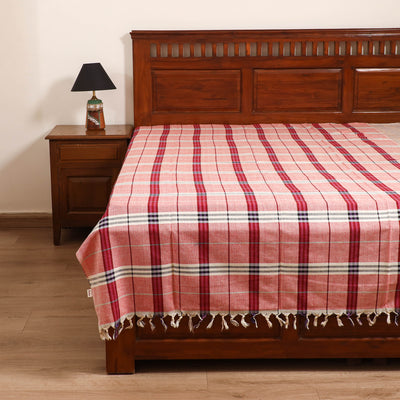 Handloom Cotton Single Bedsheet (90 x 60 in) 206