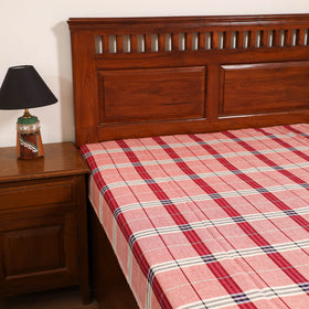 Handloom Cotton Single Bedsheet (90 x 60 in) 206