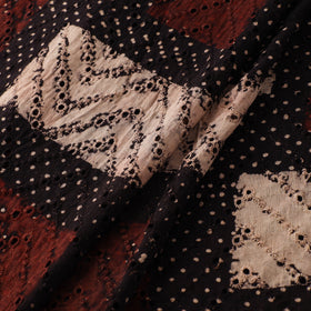 Natural Dyed Ajrakh Hand Block Print Cotton Hakoba Fabric 34