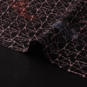 Natural Dyed Ajrakh Hand Block Print Cotton Hakoba Fabric 35