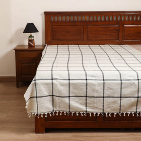 Handloom Cotton Single Bedsheet (90 x 60 in) 208