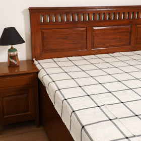 Handloom Cotton Single Bedsheet (90 x 60 in) 208