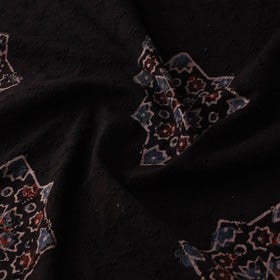 Natural Dyed Ajrakh Hand Block Print Cotton Hakoba Fabric 36