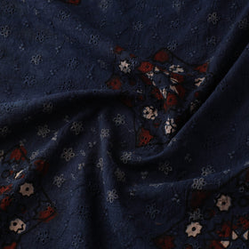 Natural Dyed Ajrakh Hand Block Print Cotton Hakoba Fabric 38