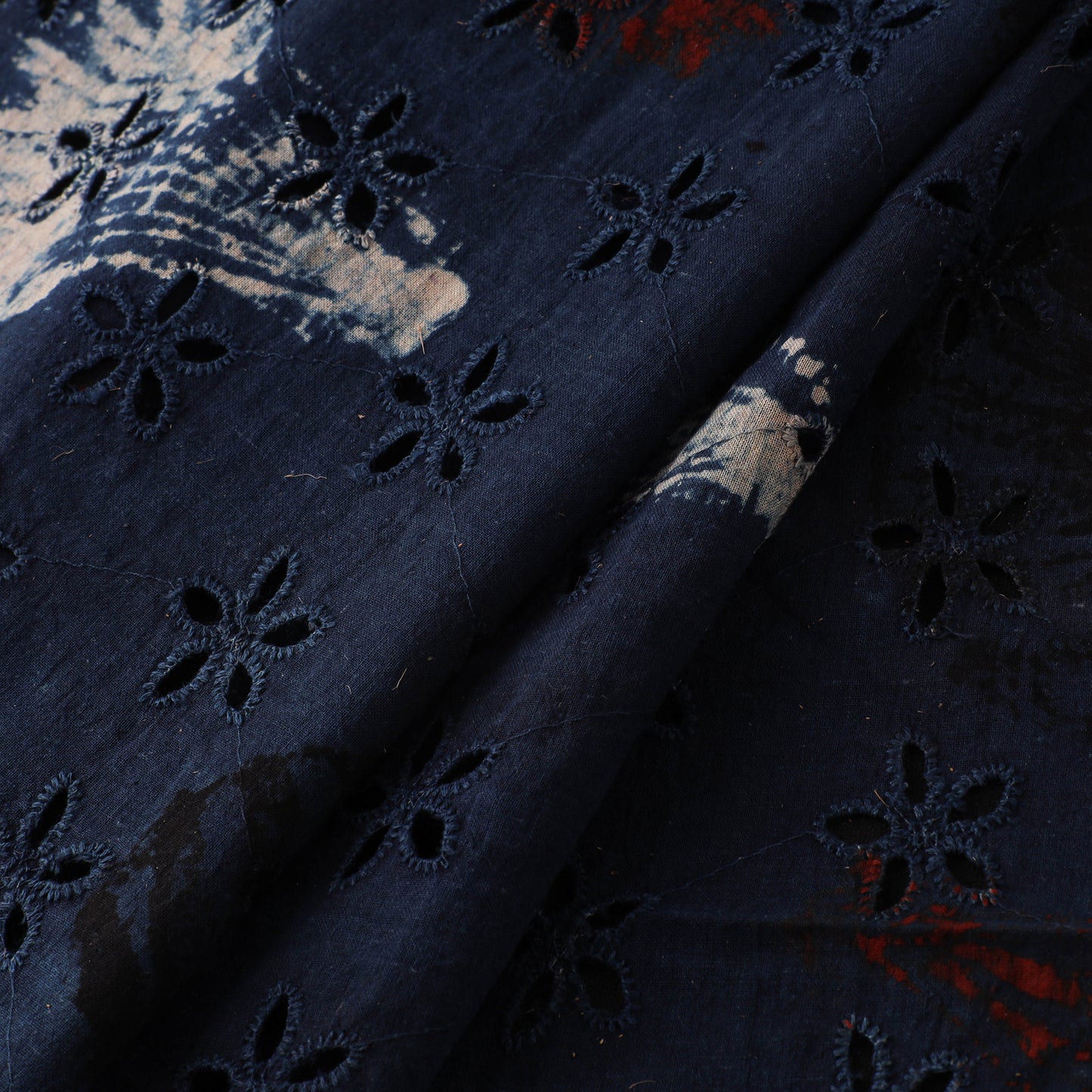 Natural Dyed Ajrakh Hand Block Print Cotton Hakoba Fabric 39