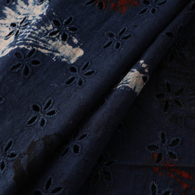 Natural Dyed Ajrakh Hand Block Print Cotton Hakoba Fabric 39