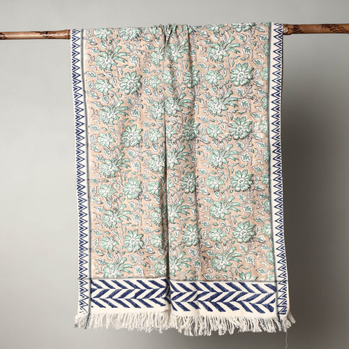 Block Printed Cotton Towel
