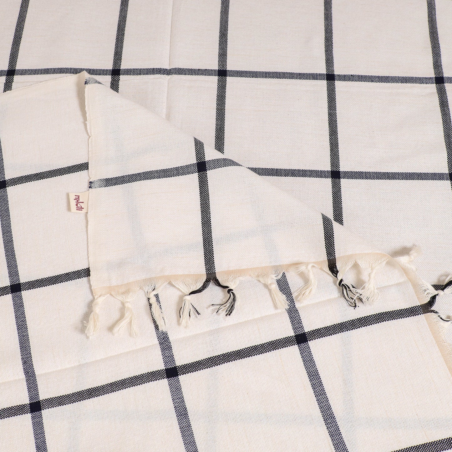 Handloom Cotton Single Bedsheet (90 x 60 in) 209