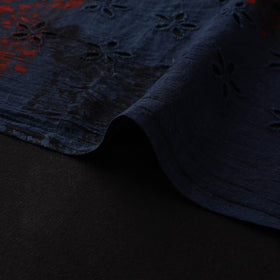 Natural Dyed Ajrakh Hand Block Print Cotton Hakoba Fabric 39